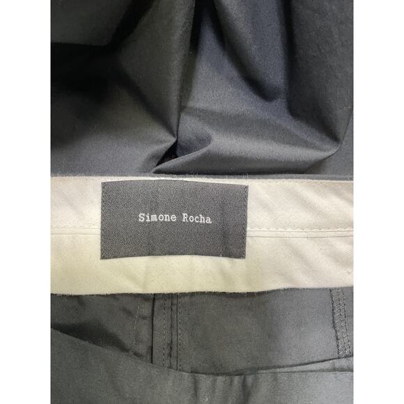 Simone Rocha 'Sculpted' Black Acetate Wide-Leg Trousers Size XS - Picture 4 of 4